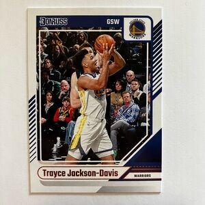 Panini Blue and White Golden State Warriors Trayce Jackson-Davis Card